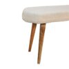 Cream Boucle Nordic Bench - Image 7