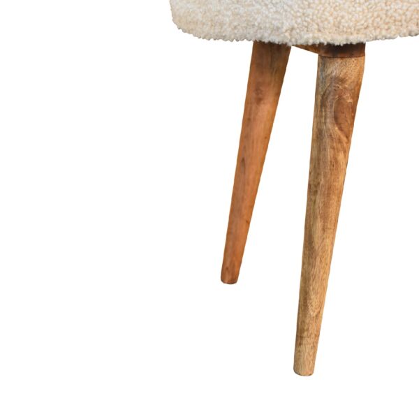 Cream Boucle Nordic Bench - Image 8