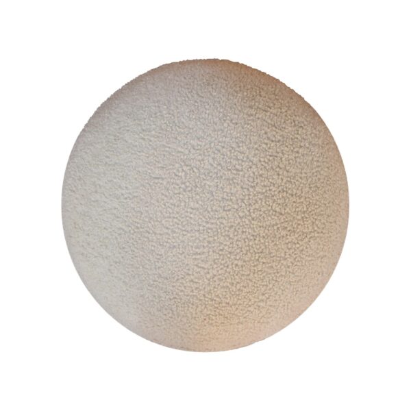 Cream Boucle Rounded Footstool - Image 7