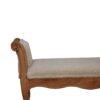 Cream Boucle French Style Bench - Image 4