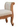 Cream Boucle French Style Bench - Image 7