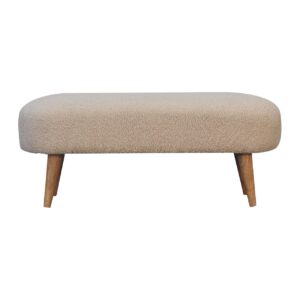 Boucle Hallway Bench