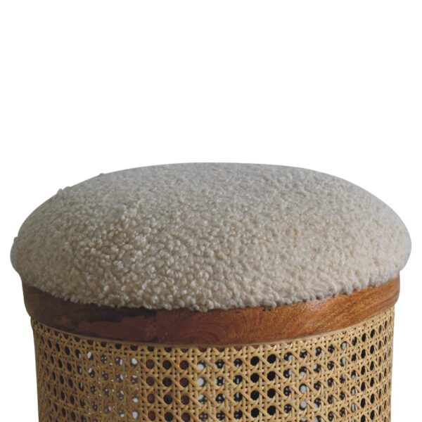 Cream Boucle Larissa Footstool - Image 3