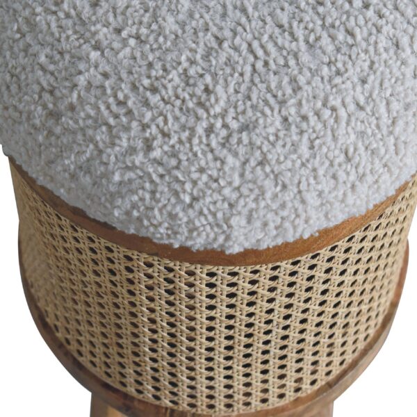 Cream Boucle Larissa Footstool - Image 4