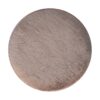Mocha Faux Fur Round Ball Footstool - Image 8