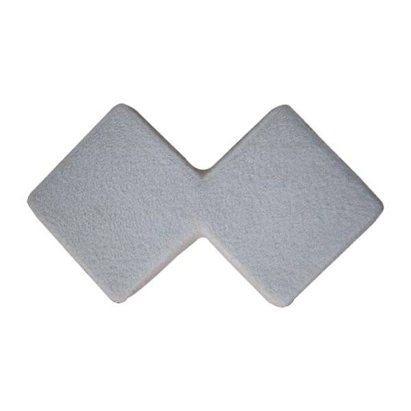 White Boucle Twin Footstool - Image 7