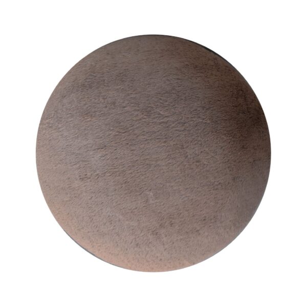 Mocha Faux Fur Mushroom Footstool - Image 6