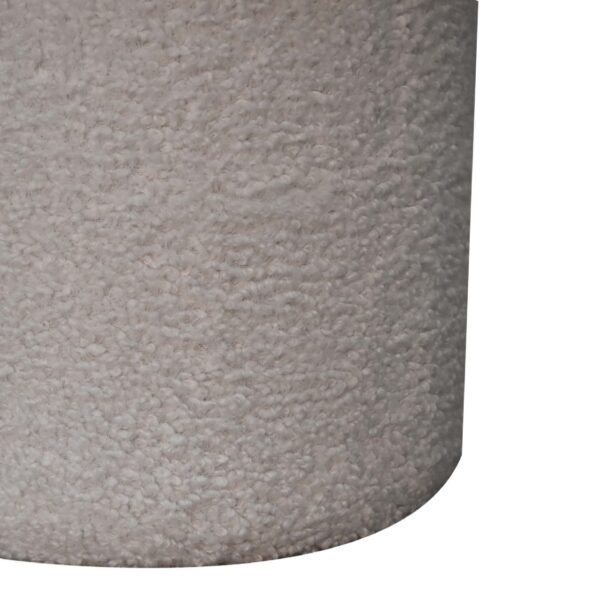 White Boucle Mushroom Footstool - Image 6
