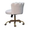 White Boucle Swivel Chair - Image 8