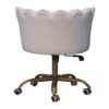 White Boucle Swivel Chair - Image 9