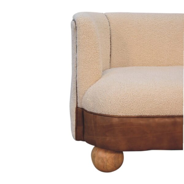 Boucle Cream Buffalo Small Sofa - Image 6
