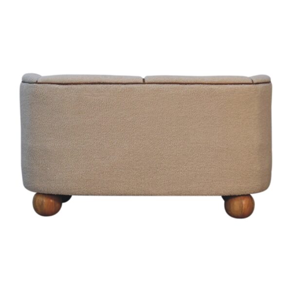 Boucle Cream Buffalo Small Sofa - Image 9