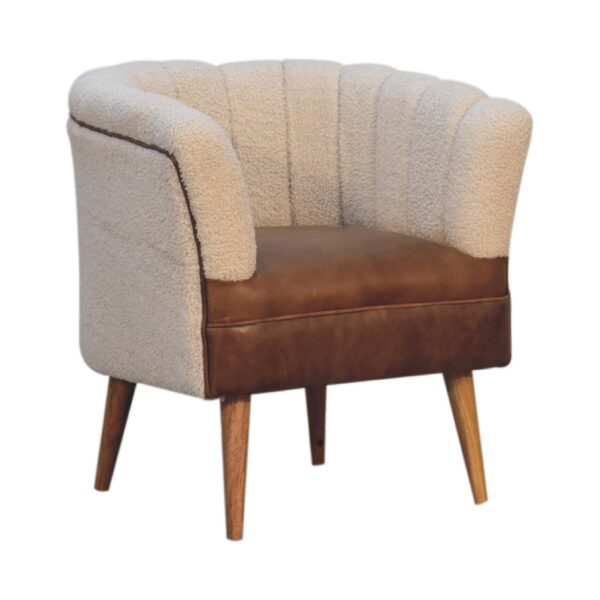 Boucle Cream Buffalo Armchair - Image 3