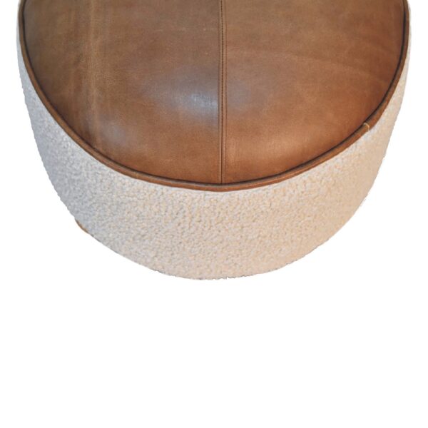 Cream Boucle Buffalo Footstool - Image 5