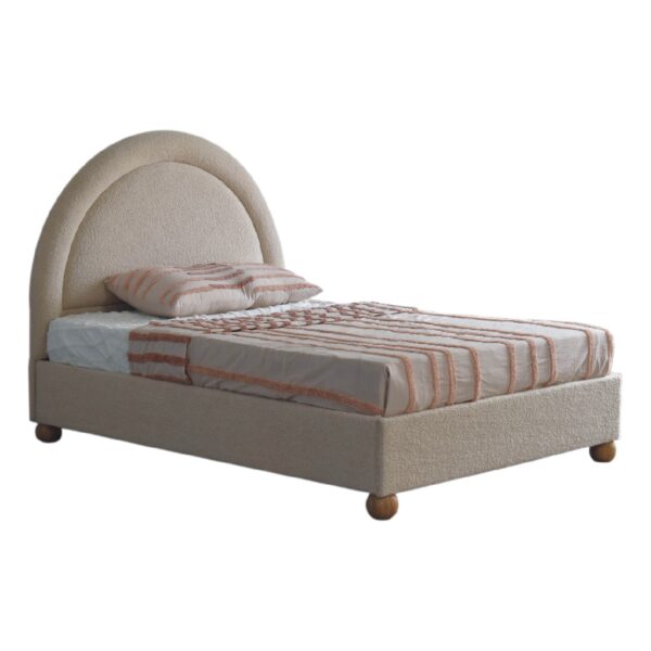 Cream Boucle Double Bed - Image 10