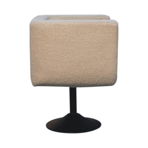 Cream Boucle Swivel Chair - Image 8