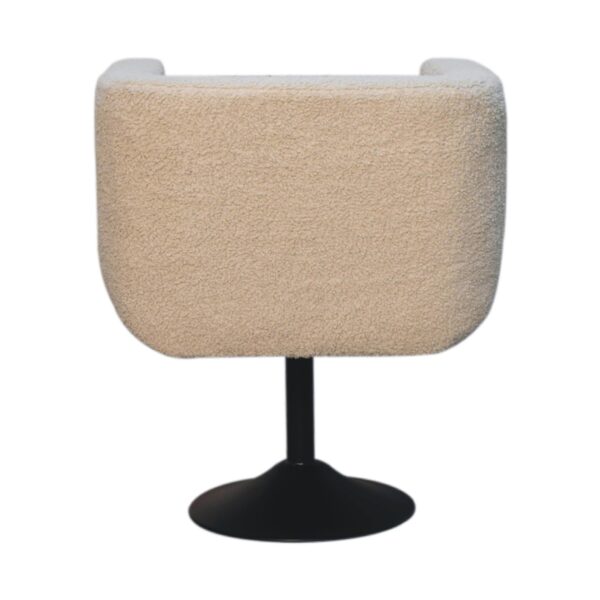 Cream Boucle Swivel Chair - Image 9