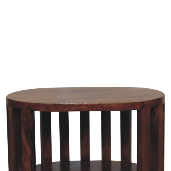 Ariella Double Shelf Chestnut Bedside - Image 5