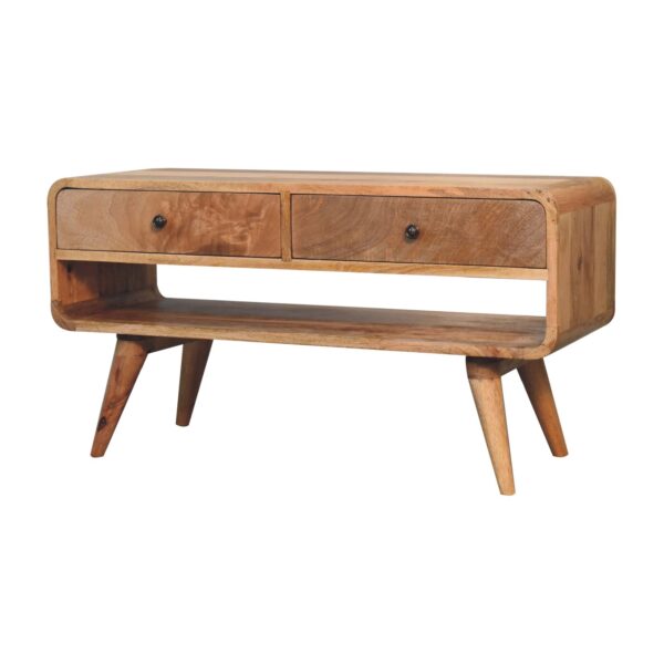 Reverse Curve Oak-ish Media Unit - Image 2