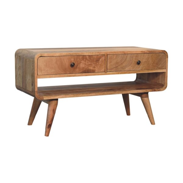Reverse Curve Oak-ish Media Unit - Image 3