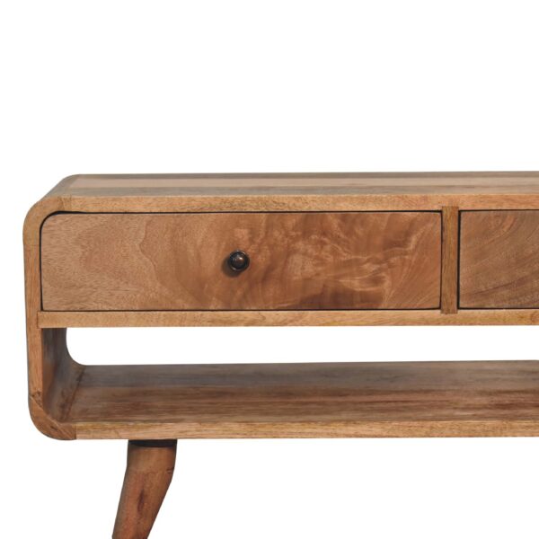 Reverse Curve Oak-ish Media Unit - Image 4