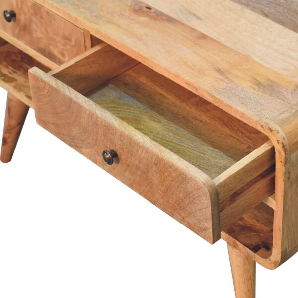 Reverse Curve Oak-ish Media Unit - Image 6
