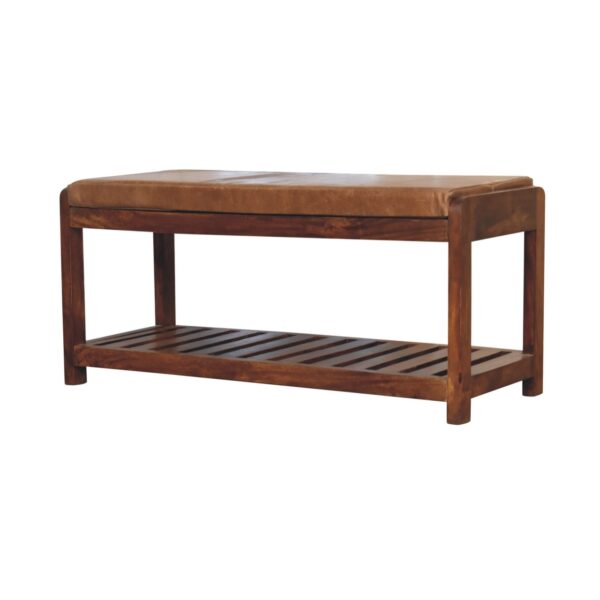 Buffalo Slatted Hallway Bench - Image 2