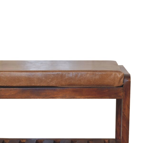 Buffalo Slatted Hallway Bench - Image 3
