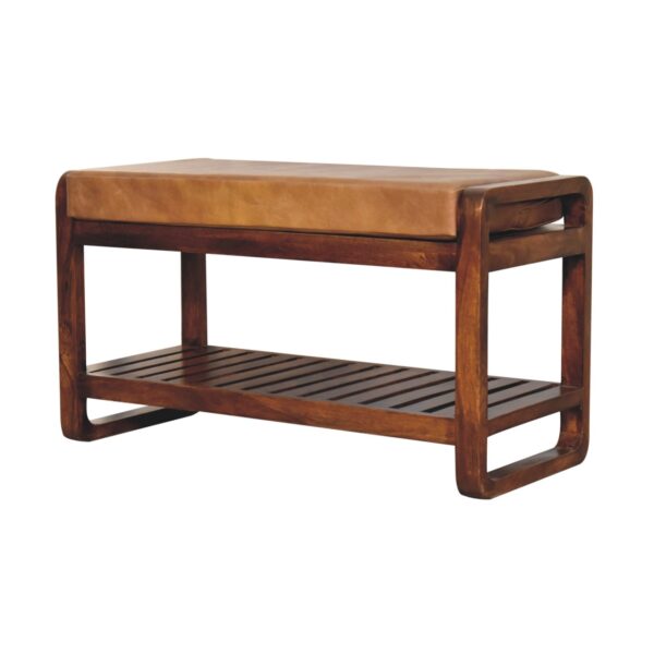Small Buffalo Slatted Hallway Bench - Image 2