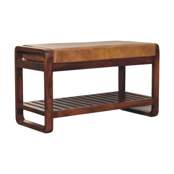Small Buffalo Slatted Hallway Bench - Image 3