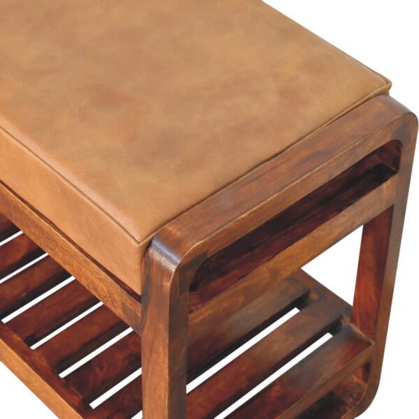Small Buffalo Slatted Hallway Bench - Image 5