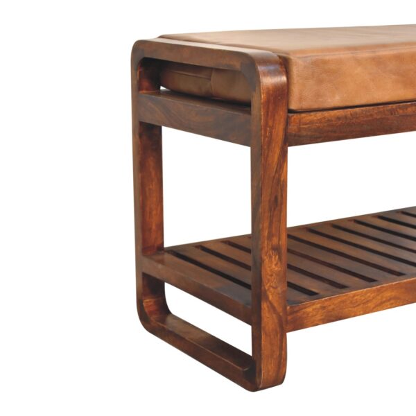 Small Buffalo Slatted Hallway Bench - Image 6