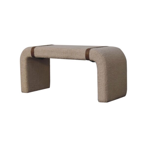 Boucle Leather Strap Bench - Image 2