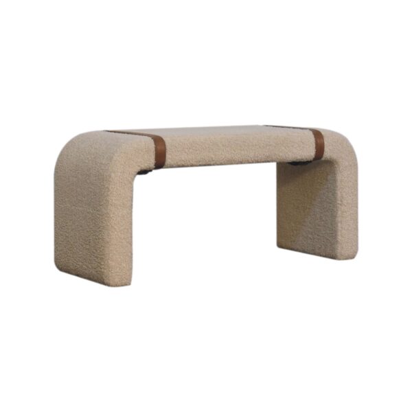 Boucle Leather Strap Bench - Image 3