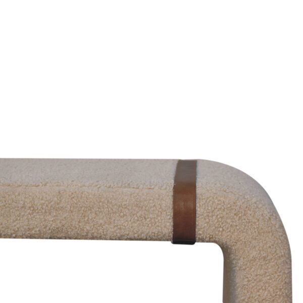 Boucle Leather Strap Bench - Image 4