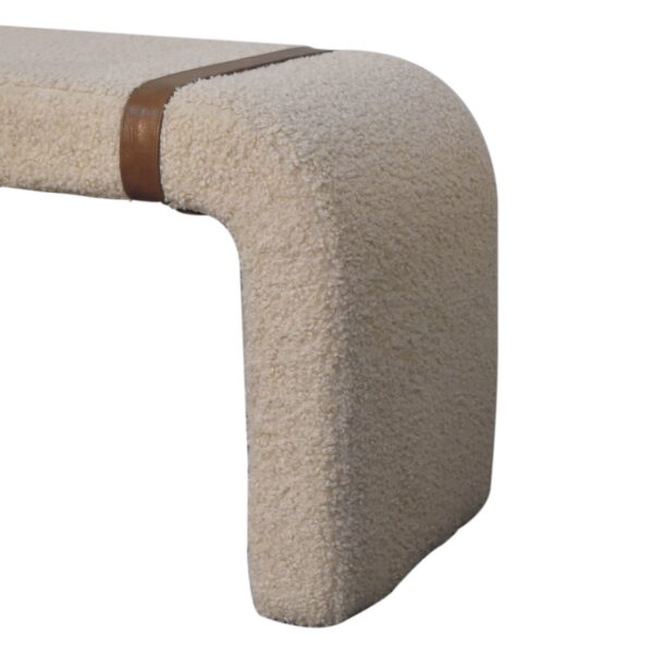 Boucle Leather Strap Bench - Image 5