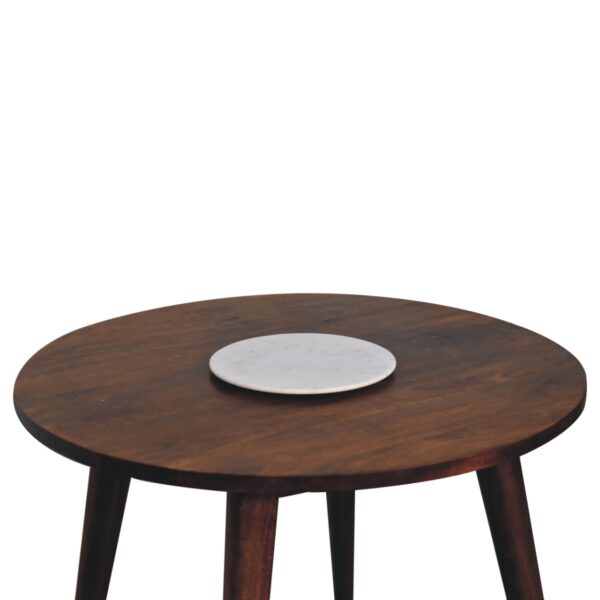 Chestnut Round Nordic End Table - Image 4