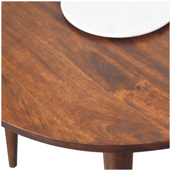 Chestnut Round Nordic End Table - Image 5