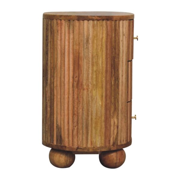 Soba Ball 3 Drawer Bedside - Image 8