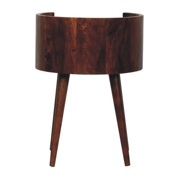 Chestnut Round Open Slot Bedside - Image 8