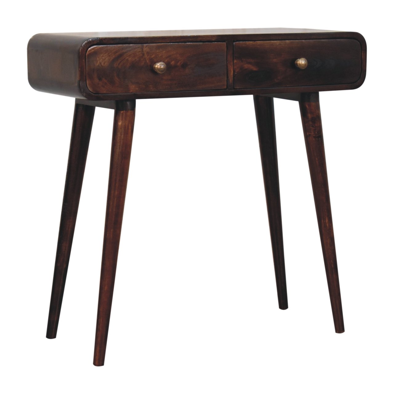 California Walnut Curved Hallway Table - Image 2