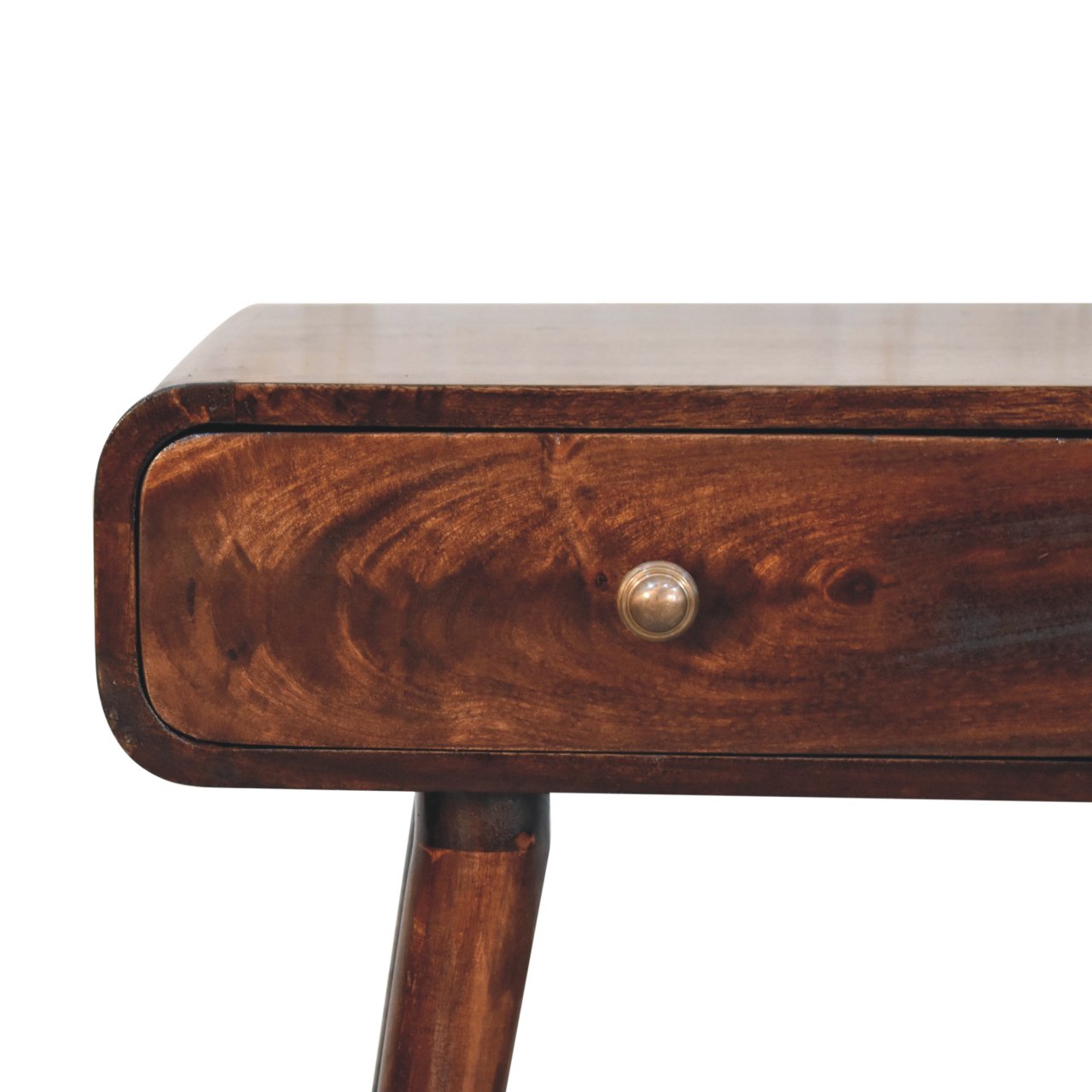 California Walnut Curved Hallway Table - Image 4