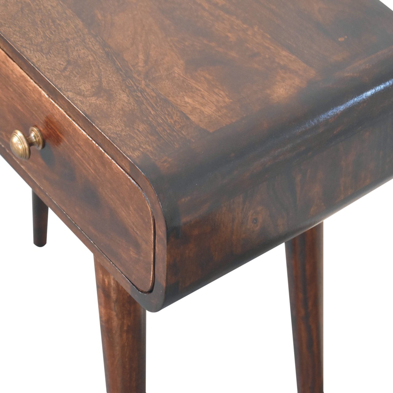 California Walnut Curved Hallway Table - Image 5