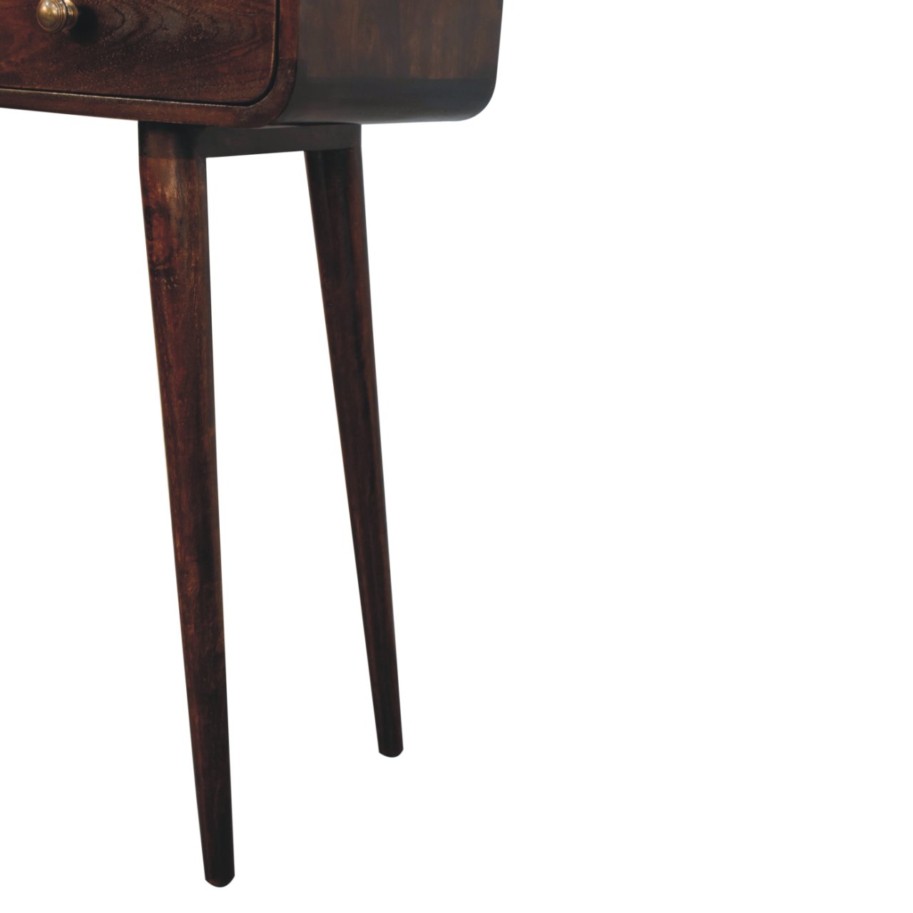 California Walnut Curved Hallway Table - Image 7