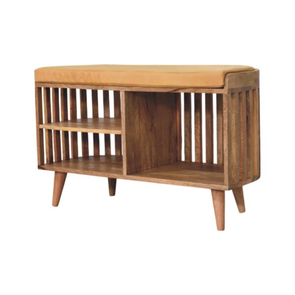 Slatted Oak-ish Bench with 3 slots - Image 9
