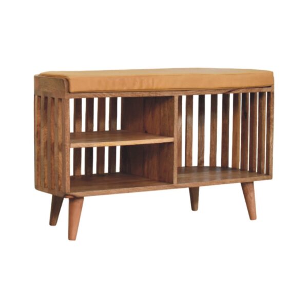 Slatted Oak-ish Bench with 3 slots - Image 8