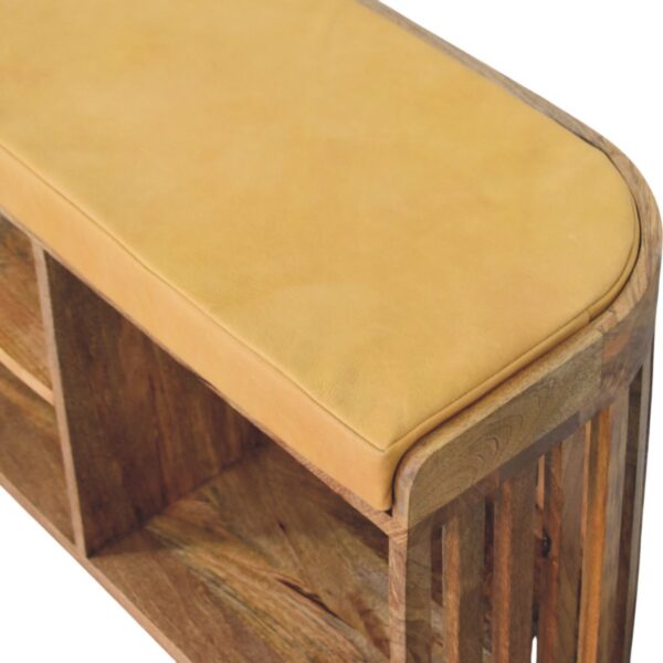 Slatted Oak-ish Bench with 3 slots - Image 7