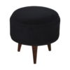 Black Velvet Nordic Style Footstool - Image 2