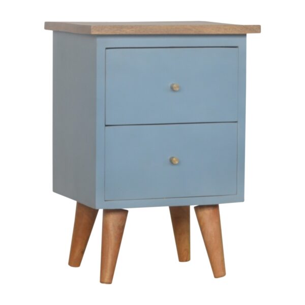 Blue Hand Painted Bedside - Image 8