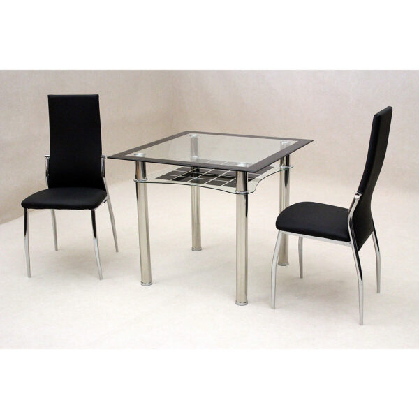 Jazo Black Dining Table Chrome - Image 4
